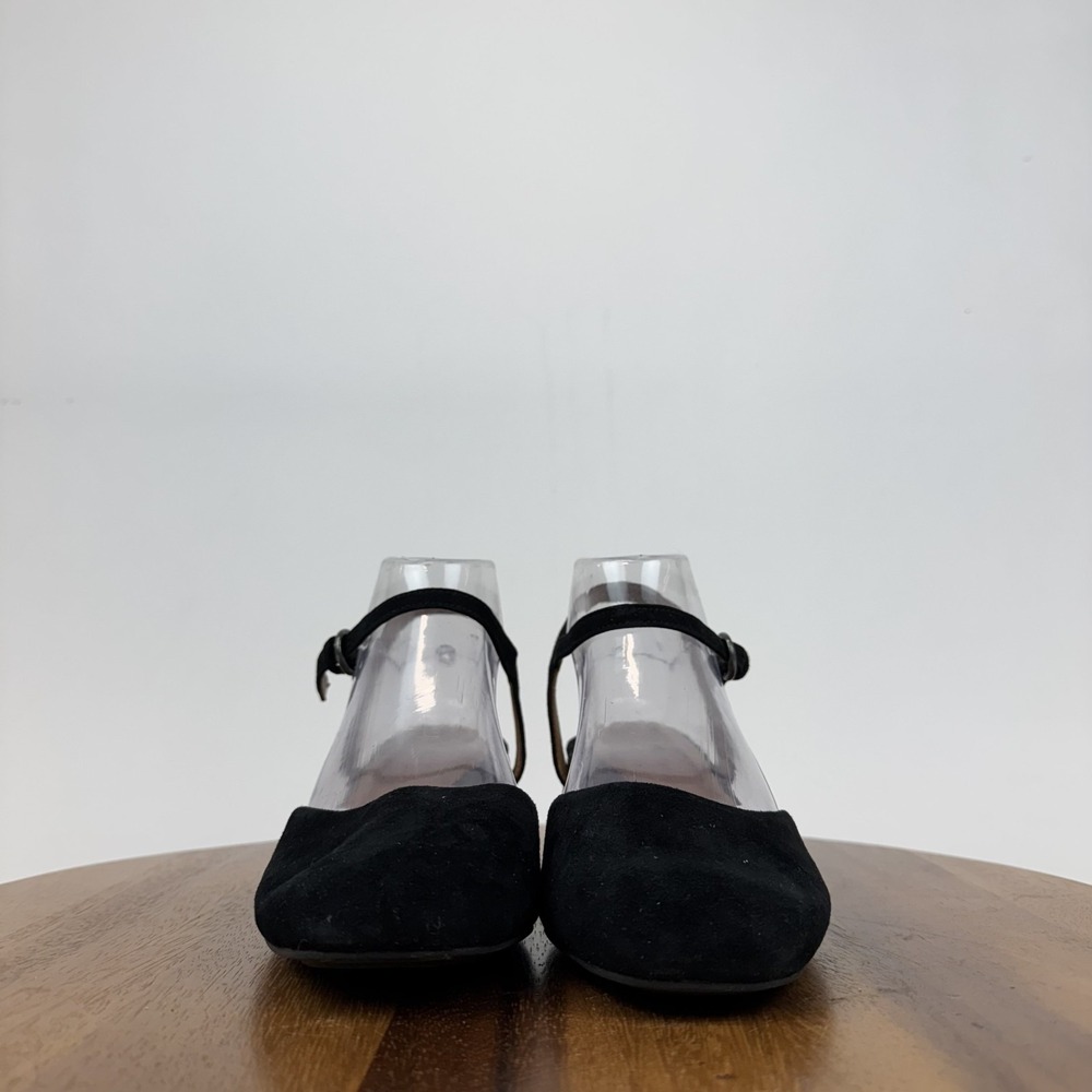 Womens Gentle Souls Lucinda Black Leather Ankle Strap Pumps Sandals Size 8.5 M - Picture 3 of 8